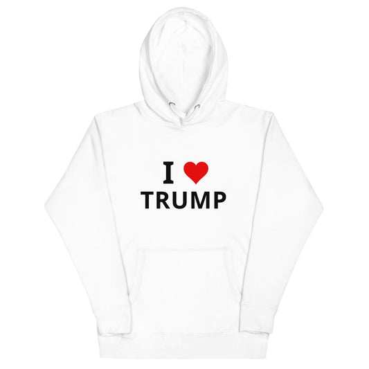 I Love Trump Classic White Hoodie