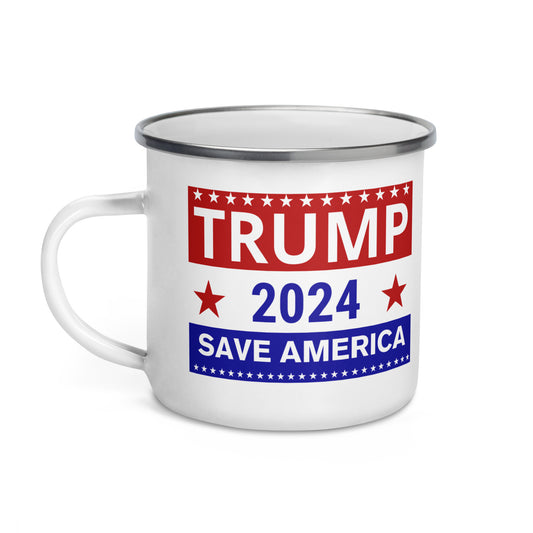 Trump Save America Enamel Mug