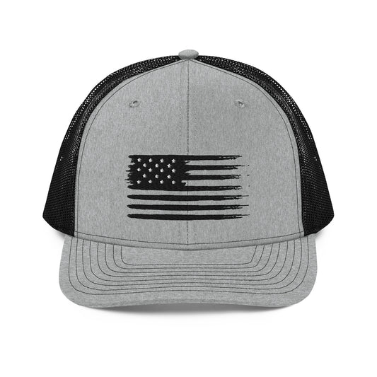 Black American Flag Trucker Hat