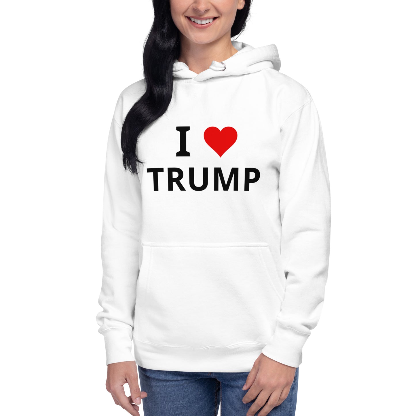 I Love Trump Classic White Hoodie